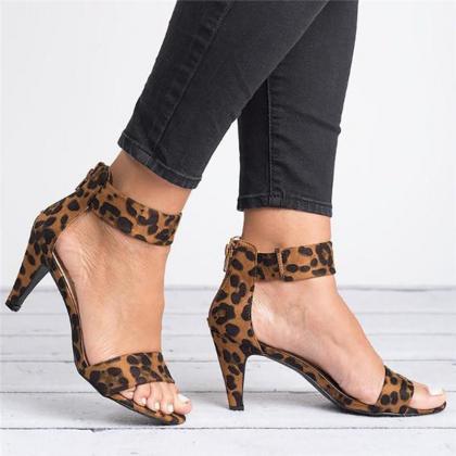 Leapord Pattern Women Sandals