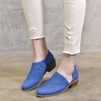 Hollow Out Women Oxford Flats Shoes