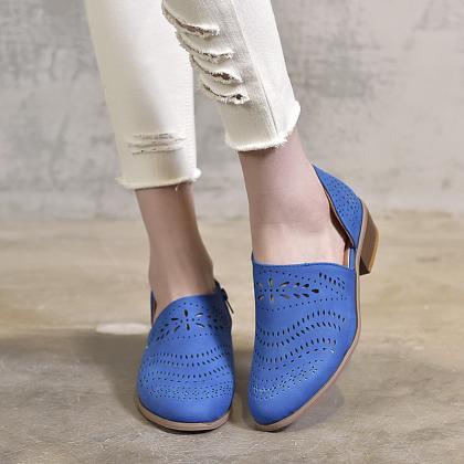 Hollow Out Women Oxford Flats Shoes