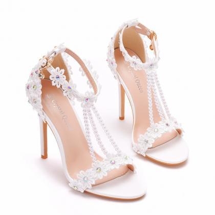 Women Heeled Summer Sandals Wedding..