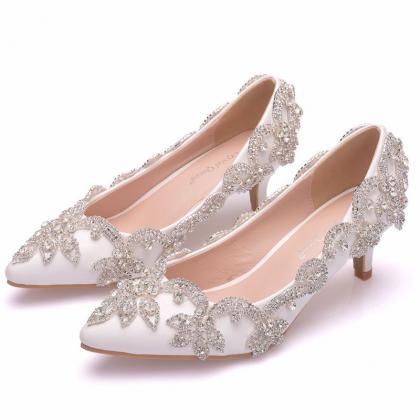 Kitten Heels Wedding Shoes