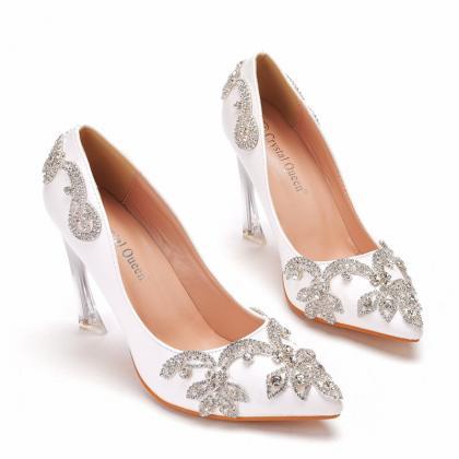 Crystal Decor Women Heels Shoes