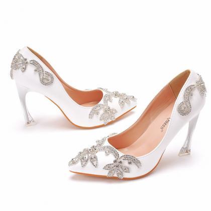Crystal Decor Women Heels Shoes