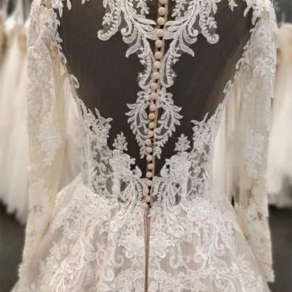 Long Sleeves Designer Wedding Dresses