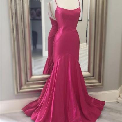 Scoop Neck Long Mermaid Prom Dress For Special..