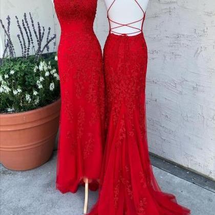 Scoop Neck Sheath Long Prom Dress Evening Gowns..