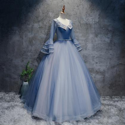 Flare Sleeves Ball Gown Special Occasion Dress..