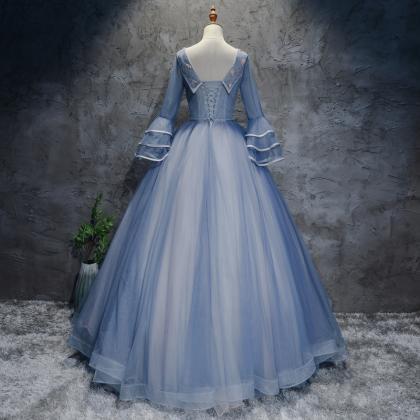 Flare Sleeves Ball Gown Special Occasion Dress..