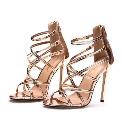 Strappy Women Heels Sandals Shoes