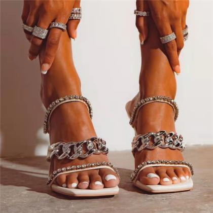 Square Toe Mule Sandals