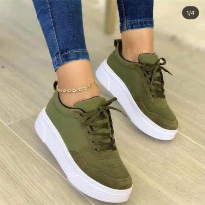 Women Green Sneakers Shoes