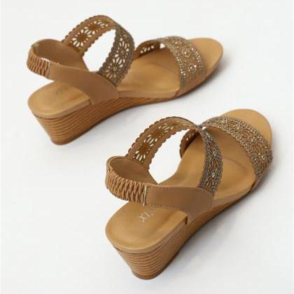 Slingback Wedge Sandals Women Shoes Summer