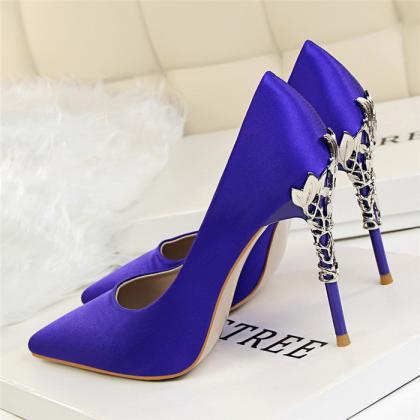 Royal Blue Prom Shoes Stiletto Heels Pumps