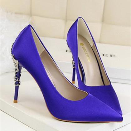 Royal Blue Prom Shoes Stiletto Heels Pumps