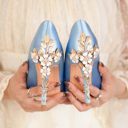 Blue Pumps Prom Shoes