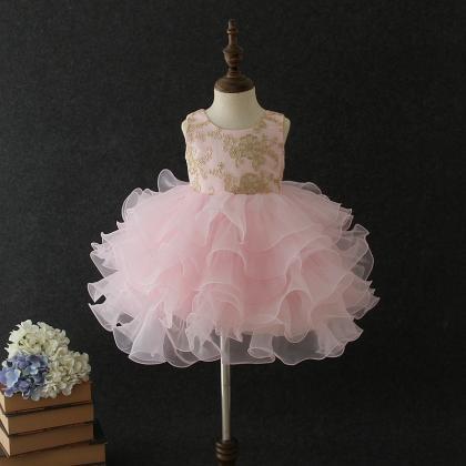 Pink Puffy Girl Dress
