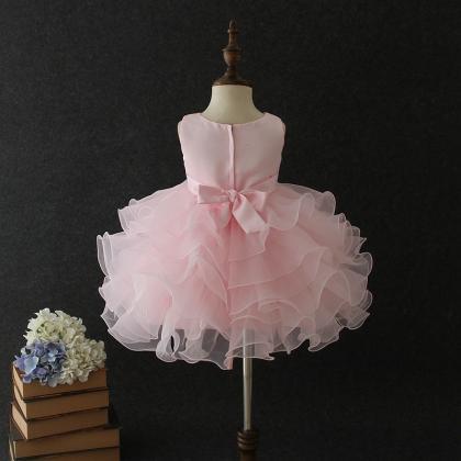 Pink Puffy Girl Dress