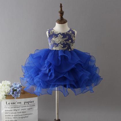 Royal Blue Puffy Girl Dress