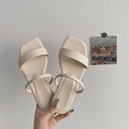 Minimalist Two Part Slide Sandals