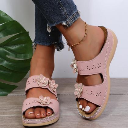Two Part Pink Sandals Slides