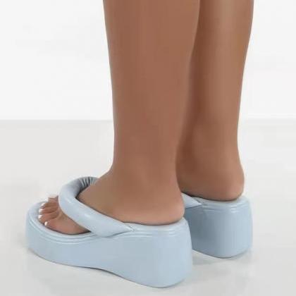 Platform Flip Flops Sandals
