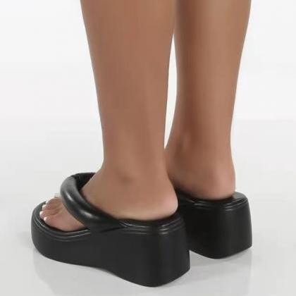 Platform Flip Flops Sandals