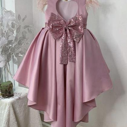 Girl Pageant Dress With Train