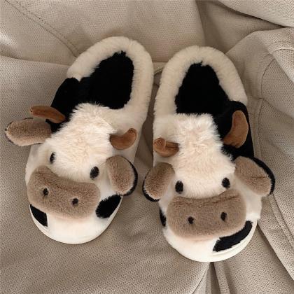 Cow Design Novelty Slippers
