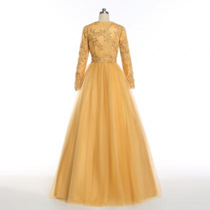 Modest Formal Occasion Evening Gown..