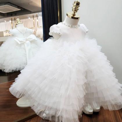Puffy Tiered Girl Dress