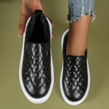 Embossed Women Slip On Casual Shoes