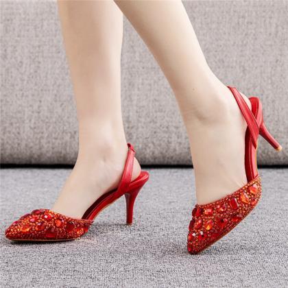 Women Red Prom Shoes