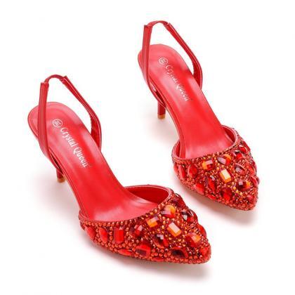 Women Red Prom Shoes