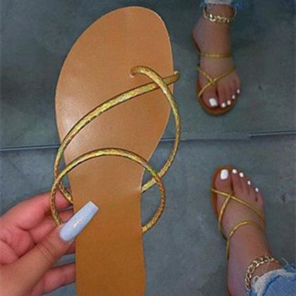 Women Thong Flip Flops Flat Sandals