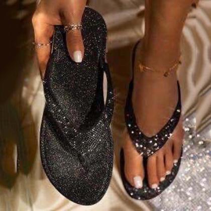 Sparkle Women Flip Flops Flats Summer Shoes