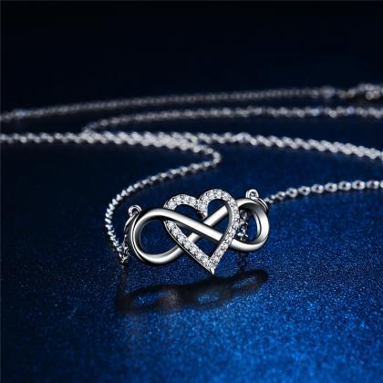 Tiny Celtic Knot Infinity Necklace In Silver