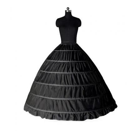 6 Hoops Petticoat For Ball Gown Dress Crinoline