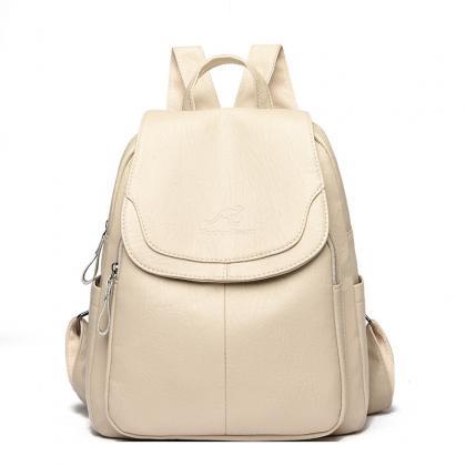 Faux Leather Women Backpack
