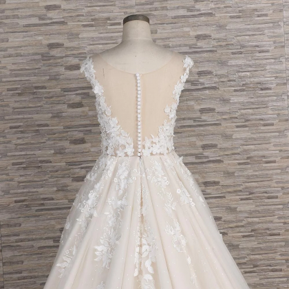 Ivory Lace Wedding Dress Custom Bridal Gown