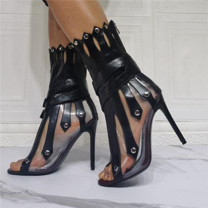 Stylish Peep Toe Women Heels Shoes