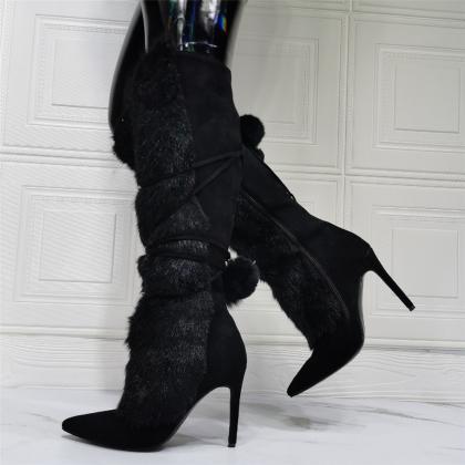 Black Women Winter Boots