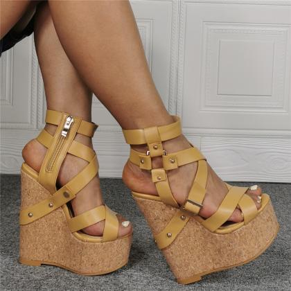 Strappy Wedges Sandals