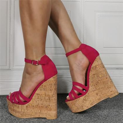 wedges ankle strap