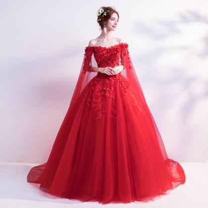 Red Pageant Dress Formal Occasion Evening Gown