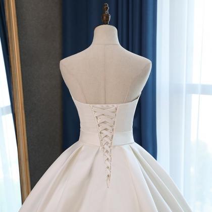 Sleeveless Ivory Wedding Dress Bridal Gown With..