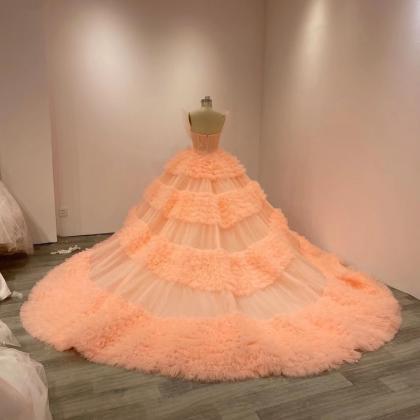 Cloudy Tulle Pageant Dress