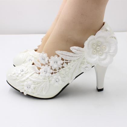 White Platform Wedding Shoes