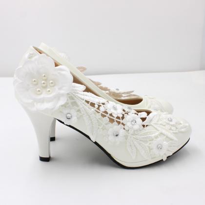 White Platform Wedding Shoes