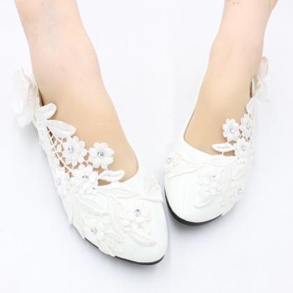 womens flat wedding shoes