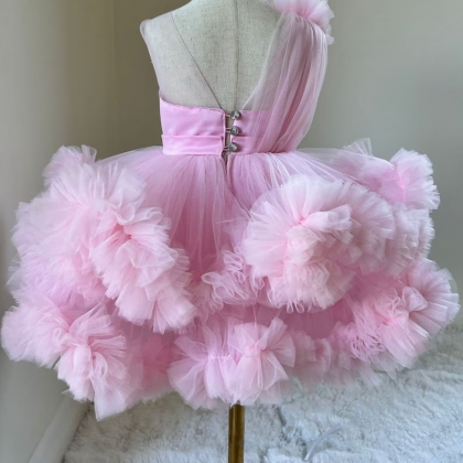 Pink Little Girl Pageant Dress